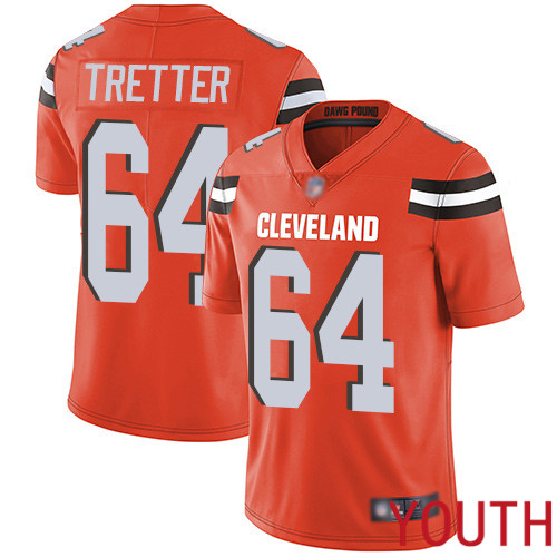 Cleveland Browns JC Tretter Youth Orange Limited Jersey #64 NFL Football Alternate Vapor Untouchable